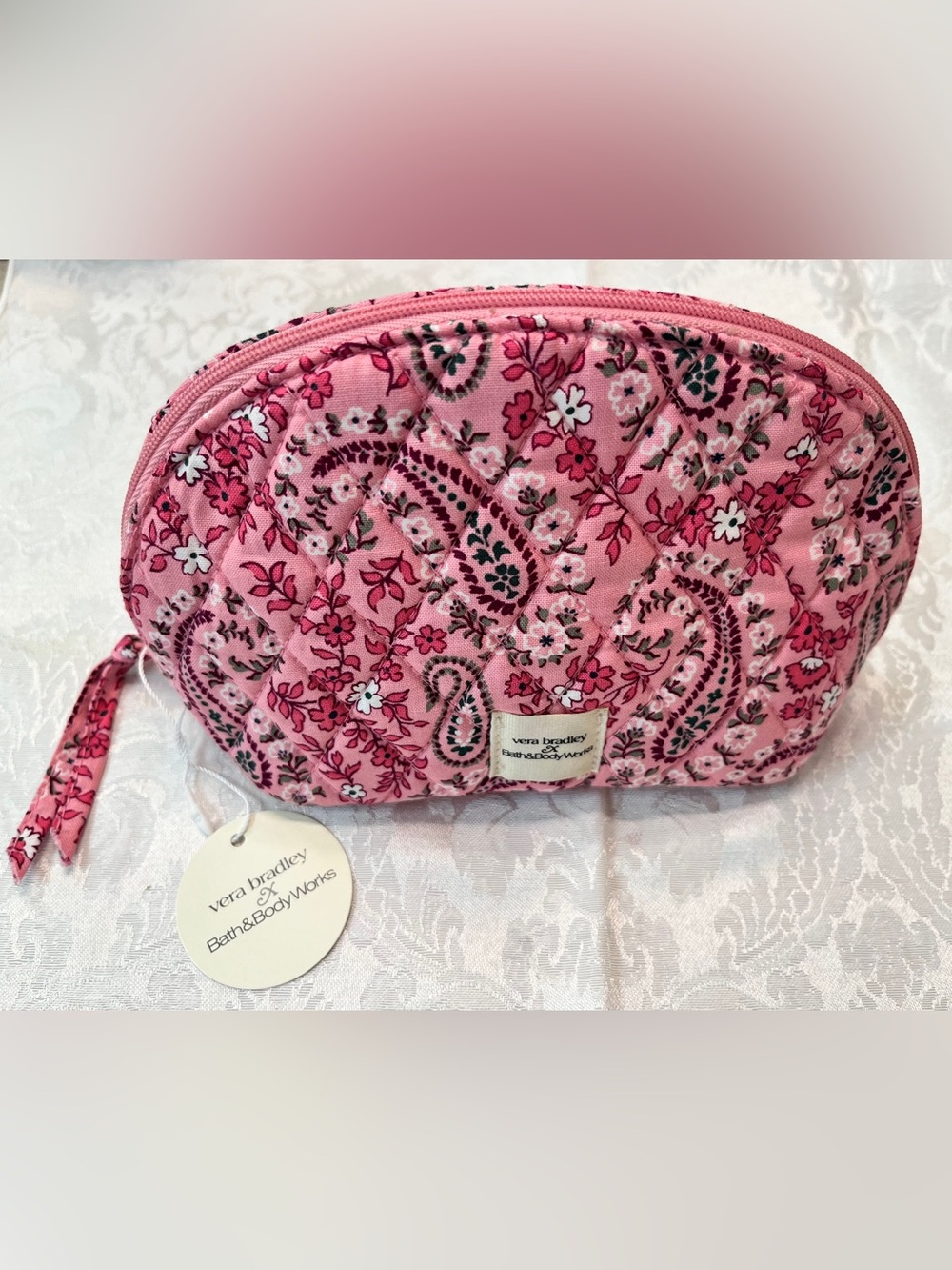 Vera Bradley x Bath & Body Works Quilted Floral Paisley Cosmetic Case Stuffed!
